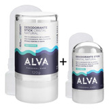 2x Alva Desodorante Natural Stick Cristal