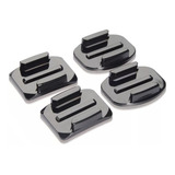 2x Base Suporte Curvo 2x Base Plana Adesivo 3m Gopro Capacete