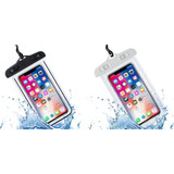 2x Bolsa Case Prova D água Selada Para iPhone Samsung Xiaomi Cor 1 Branco 1 Preto
