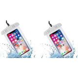 2x Bolsa Case Prova D água Selada Para iPhone Samsung Xiaomi Cor 2 Branco