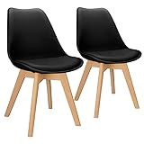 2x Cadeira Charles Eames Leda Design Wood Estofada Base Madeira KIT
