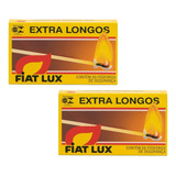 2x Caixas De Fósforo Extra Longo Fiat Lux Com 50 Unidades