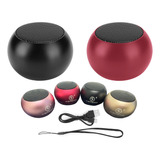 2x Caixinha De Som Potente Bluetooth Mini Faz Chamada Cor Preto vermelho