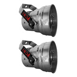 2x Canhão Refletor Tx Prata Par36 ar Globo Espelhado Pimbim