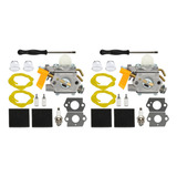 2x Carburador C1u h60 W Tune Kit Filtro De Ar Para Homelite