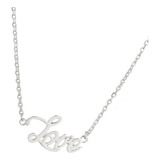 2x Colar Com Pingente love word Corrente De Clavícula 