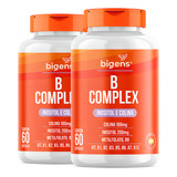 2x Complexo B Com Inositol E Colina Vitaminas Essenciais Para Suporte Nutricional 120 Cápsulas Gelatinosas Bigens