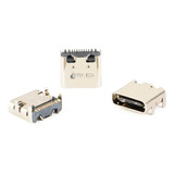 2x Conector Carga Tipo C 16 Pinos Fêmea Para Multilaser