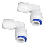 2x Conector Cotovelo Macho Mang 1 4 Rosca 1 8 Engate