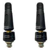 2x Conector Engate Rapido Cabo Solda Macho fêmea Painel 9mm