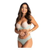 2x Conjuntos De Calcinhas E Sutiãs Com Bojo Lingerie Luxo