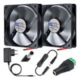 2x Cooler Fan 80x80x25mm Microventilador fonte chave Lig dsl