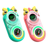 2x Crianças Walkie Talkie De Longo Alcance Com Lanterna Led