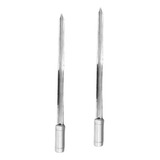 2x Espeto Espada Inox 60cm Cabo Revestido Alumínio Churrasc