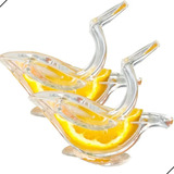 2x Espremedor De Limão Acrílico Gourmet Transparente Fruta