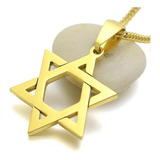 2x Estrela De David Banhado A Ouro Jóias Fé Judaicas Oferta