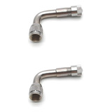 2x Extensor Válvula Bico Pneu 90 Graus Bike Moto Adaptador