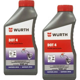 2x Fluido Para Freio Alta Performance Dot4 500ml Wurth