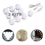2x Kit 10 Lâmpadas Led Auto colantes 3 Cores Luz Camarim