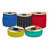 2x Kit Corda Trançada Poliéster 8mm X 50m 100 Metros