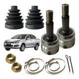 2x Kits Juntas Homocinética Jac J3 Coifa Abraçadeira Graxa