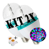 2x Lampada Led Giratoria Colorida Rgb Balada Decoração Festa 110v 220v