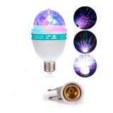 2x Lâmpada Led Globo Colorida Rotativa Giratória Festa Boate