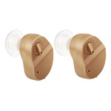 2x Mini Aparelho Amplificador De Som Auditivo Surdez Ouvido