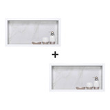 2x Nicho Porta Shampoo E Sabonete Porcelanato 30x61x11cm Cor 2xrenoir