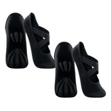 2x Pares Meia Sapatilha Antiderrapante Yoga Pilates Lupo