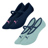 2x Pares Sapatilha Antiderrapante Pilates Feminina Puma
