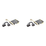 2x Placa De Porta Serial Pci e Para 4 Portas Seriais Rs232 D