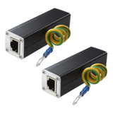2x Protetor Contra Sobretensão De Rede Rj45 Plug Ethernet Th