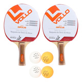 2x Raquetes Ping Pong Competição Ittf Tenis Mesa 4 Bolas