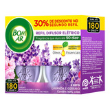 2x Refil Para Difusor De Aromas Elétrico Bom Ar Lavanda 16ml