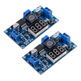 2x Regulador Tensão Step Down Booster Lm2596 3a Com Display