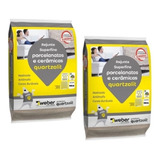2x Rejunte Porcelanatos Pmg Quartzolit 5kg Cinza Platina