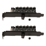 2x Sata Power Pc Case 6 Way Hub Pc Cooler Cooler Ventilador