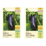 2x Sementes De Berinjela Preta Comprida