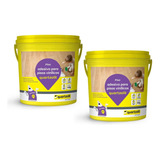 2x Super Cola Adesivo Piso Vinílico Quartzolit 4kg Branco
