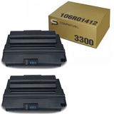 2x Toner Compatível P Uso Xerox Phaser 3300 Mfp 106r01412