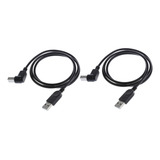 2x Usb2 0 Macho Para Tipo B 90 Graus Ângulo Extensão
