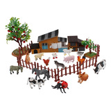 2xconjunto De Animais De Fazenda De 21 Unidades Miniaturas