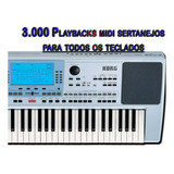 3.000 Playbacks Midi Sertanejos - Korg