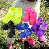  3 5 6cm X 4 4cm 2 20 X 1 73 Rosa Vermelho Pesp Cachorro Fofo Cachorro Filhote De Cachorro Chuva Botas Sapatos Botinhas Cores Doces Borracha Impermeavel Antiderrapante