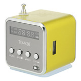 3.5mm Mini Speaker Com Fio Portátil Mp3 Player Rádio Fm