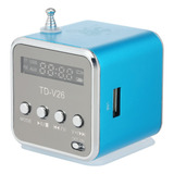 3.5mm Mini Speaker Com Fio Portátil Mp3 Player Rádio Fm
