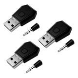 3 Adaptadores Bluetooth P/ Ps4 Fone S/ Fio Games Jogos Usb