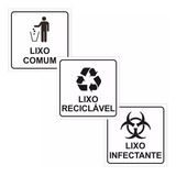 3 Adesivos Lixo Infectante Reciclável Comum