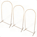 3 Arco Para Bexiga Festa Decoração Aniversario Ferro Romano Cor Dourado